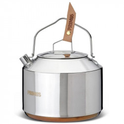 Bouilloire Primus Campfire Inox 1,5 L en acier inoxydable avec base cuivre pour bushcraft, bivouac et cuisine en plein air.