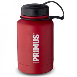 Bouteille isotherme Primus TrailBottle 50 cl rouge en acier inoxydable 18/8 avec large ouverture.