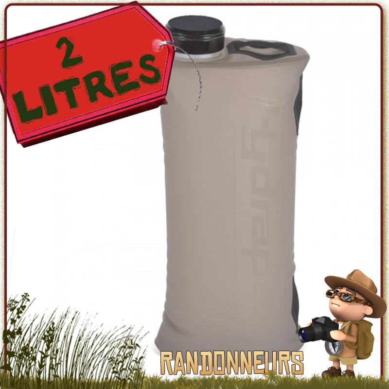 Gourde pliable 1L / 2L pour camping, randonnée et sport