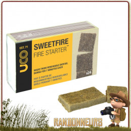 Tablettes Amadou Sweetfire UCO allume feu naturel et efficace de bivouac bushcraft survie