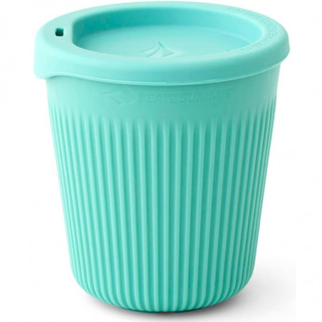 Tasse Sea to Summit Passage Cup 40 cl bleue avec couvercle silicone pour camping et bivouac
