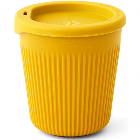 Tasse Sea to Summit Passage Cup 355 ml avec couvercle silicone pour randonnée et camping.
