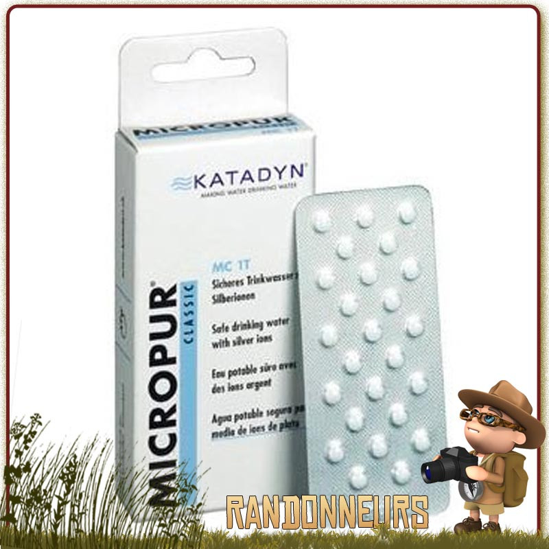 pastilles MICROPUR Classique MC 50T Katadyn ions argent de conservation