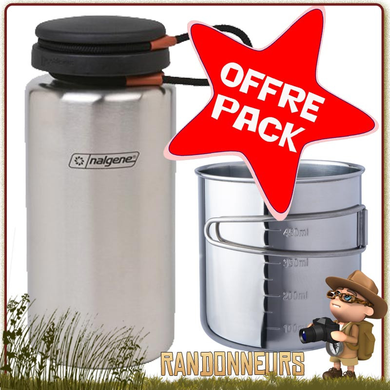 Gourde Nalgene Grande Ouverture 50cl GRISE