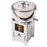Réchaud BushBox XL – Réchaud bois inox multi-combustible pour bivouac bushcraft en groupe