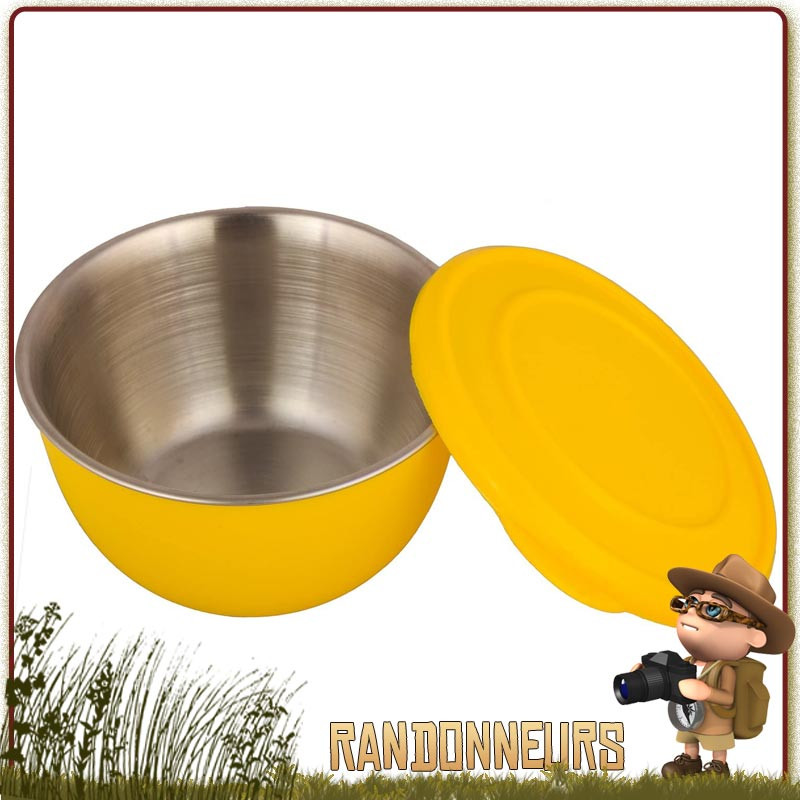 set gamelle 2 cuisine inox camping bivouac rando armee