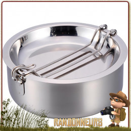 Assiette Inox 16 cm TATONKA type bushcraft de qualité