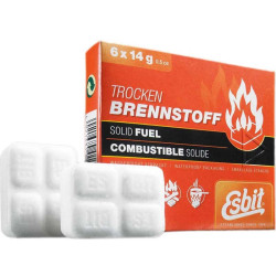 TABLETTE COMBUSTIBLE SOLIDE HEXAMINE 6 x 14g ESBIT RECHAUD REPLIABLE