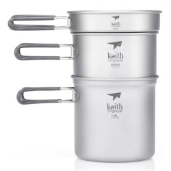 SET POPOTE 3 PIECES DUO TITANE KEITH ULTRA LIGHT