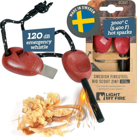 PIERRE ALLUME FEU SURVIE ET RANDONNEE FIRESTEEL SCOUT ROUGE