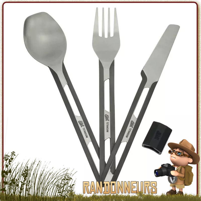 meilleur Set de 3 Couverts Titane TC4 Esbit randonner leger meilleur Set de 3 Couverts Titane TC4 Esbit randonner leger