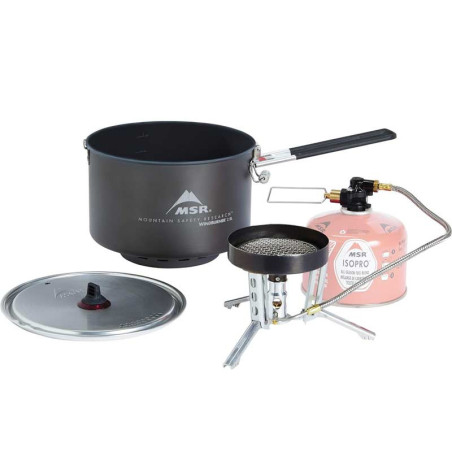 msr windburner group system, kit de cuisson complet pour les groupes de randonneurs en bivouac