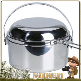 popote acier Inoxydable 1 litre Tatonka ensemble ingénieux avec casserole avec anse robuste, et un couvercle bivouac bushcraft