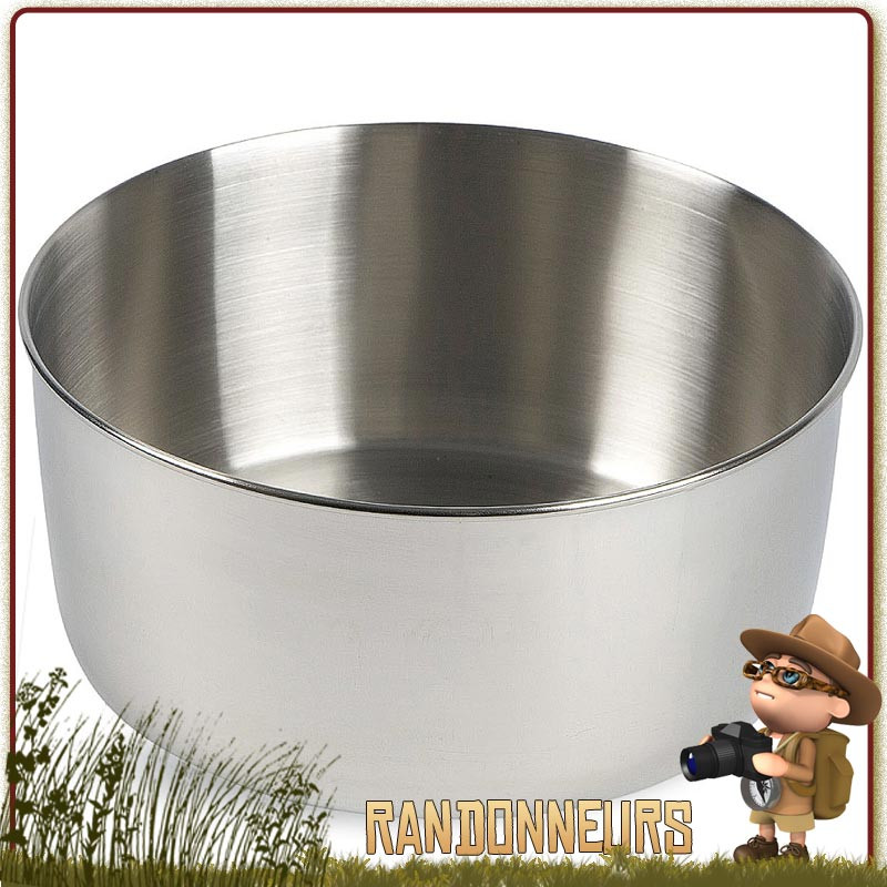 Petit Pot en acier inoxydable polyvalent de Tatonka. D'un volume utile de 1.4 Litres, avec graduations intérieures