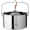Casserole Primus CampFire Pot 3L inox 18/8 avec couvercle passoire et poignée suspension feu de camp