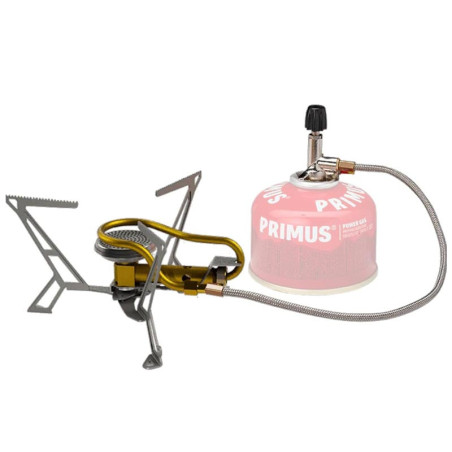 Réchaud gaz Primus Express Spider II brûleur déporté randonnée 2000W supports larges centre gravité bas
