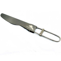 Couteau titane pliable Toaks lame dentelée randonnée bivouac ultralight