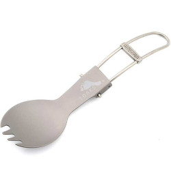 Spork titane pliable Toaks cuillère fourchette randonnée bivouac ultralight
