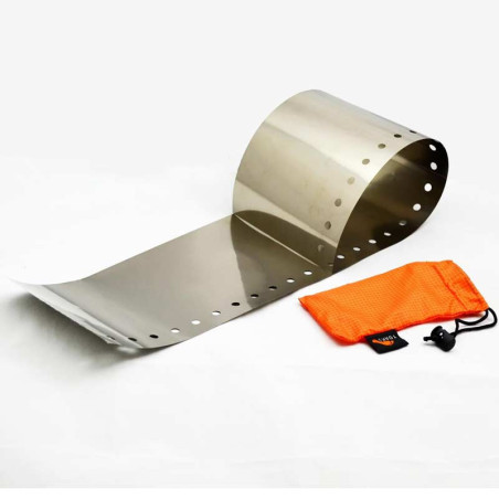 Pare vent titane Toaks enroulable réchaud alcool randonnée bivouac ultralight