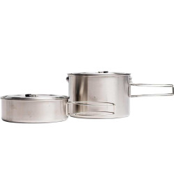 Set casseroles Solo Stove Campfire inox 304 3L 1.5L camping randonnée compact