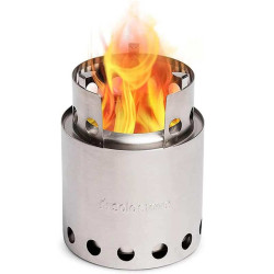 Réchaud bois Solo Stove inox double combustion bushcraft compact camping