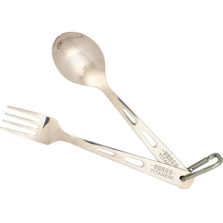 Couverts titane Vargo cuillère fourchette ultraléger 28g randonnée bivouac
