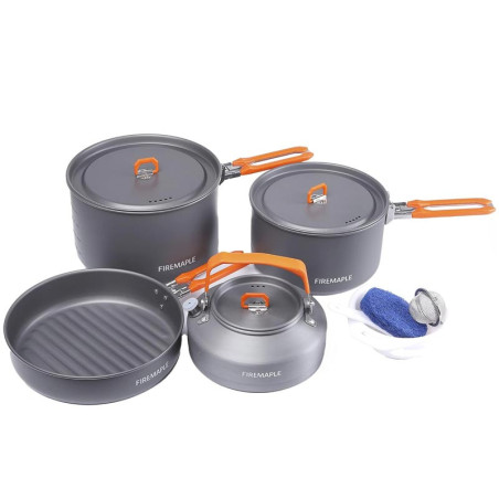 Set cuisine camping Fire Maple Feast 4 aluminium complet groupe