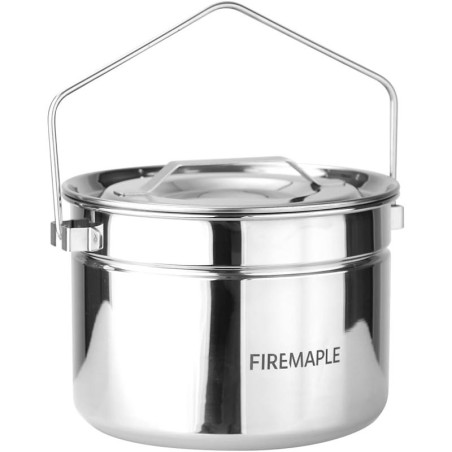 Billy pot Fire-Maple Antarcti 1.8L en inox robuste résistante aux flammes et braises en bushcraft