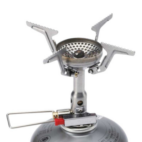 Réchaud gaz SOTO Amicus avec allumeur piezo et supports larges stable pour randonnée et bushcraft