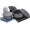Batterie de cuisine SOTO Navigator Cook Set aluminium anodisé avec casseroles empilables pour bivouac