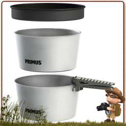Casseroles, couvercle et prince preneuse popote Essential 2.3 litres Primus complète de camping pour 2 à 4 campeurs