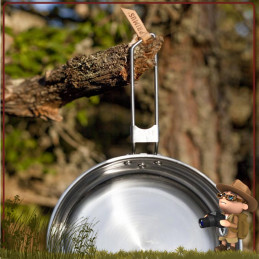 Poele Acier Inox CampFire 25 cm Primus bivouac bushcraft léger utilisation intensive