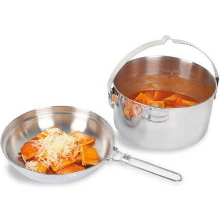 Popote inox Tatonka Kettle 1,6 litre bushcraft bivouac survie feu de camp