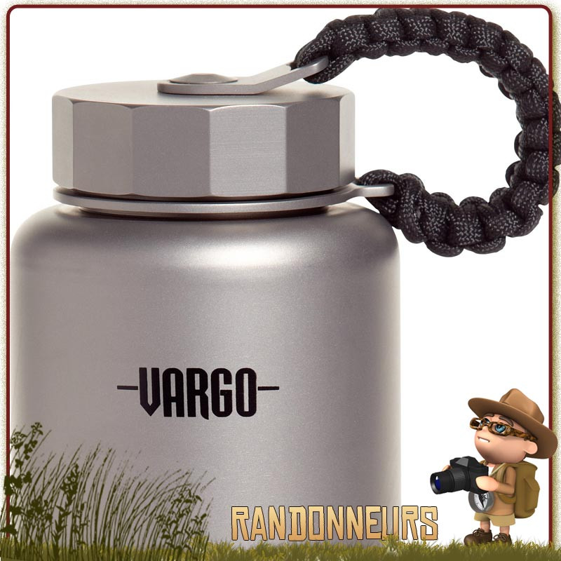 gourde Para Bottle Titanium 1 Litre VARGO gourde randonnée ultra light