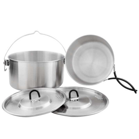 Set popote inox Tatonka Kettle II Set bushcraft bivouac feu de camp expédition outdoor