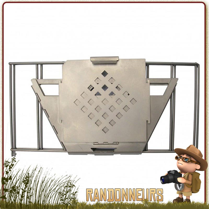 ROSG Barbecue Charcoal Grill en Acier Inoxydable Pliant Portable BBQ Kits D'outils pour La
