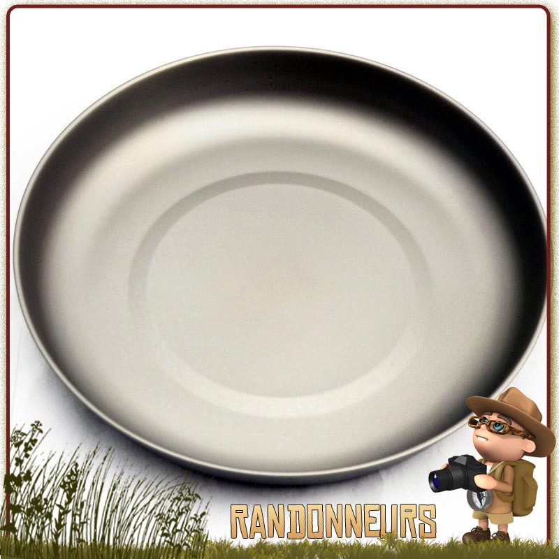 Assiette Titane 19 cm Toaks de randonnée ultra légère vaisselle titane