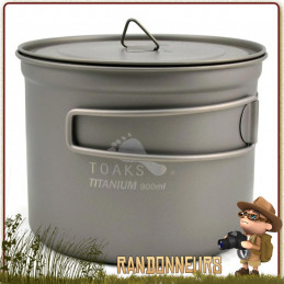 popote Titanium de Toaks est un pot en titane ultra léger pour la randonnée ultra light et le trek minimaliste