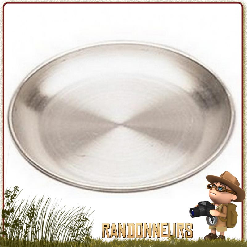 Assiette de Camping en Aluminium diamètre 20 cm pour randonner légère et  vaisselle de camping