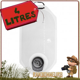 Poche à Eau Msr DROMLITE V2 4 Litres pour transport de l'eau en randonnée légère trekking