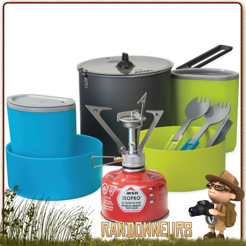 Service assiette poele rechaud pour camping caravne trekking ou