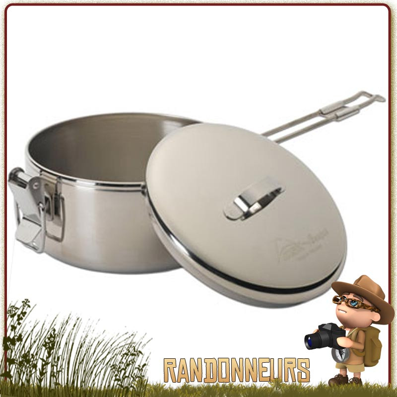 Casserole bushcraft Inox Alpine StowAway 775 ml MSR bivouac randonnée