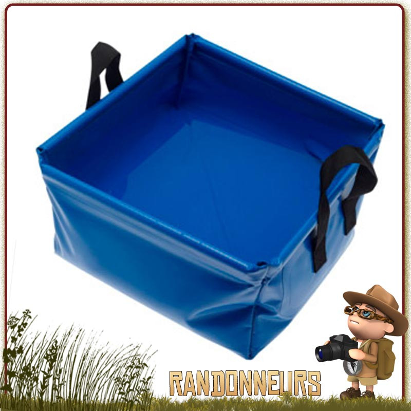 Bassine pliable plastique carrée pour vaisselle camping