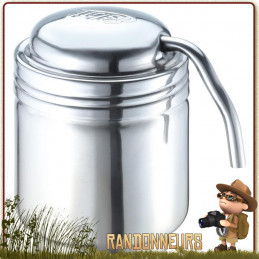 Set Cafetière Randonnée avec réchaud Esbit cafetière tout inox et d'un réchaud essence solide campement bushcraft léger