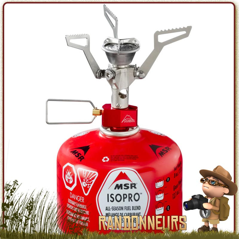 réchaud Pocket Rocket 2 MSR avec pare-vent WindClip intégré est le réchaud des aventuriers et de la randonnée ultra légère