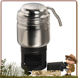 Cafetière Italienne Inox 2 Tasses expresso camping bivouac bushcraft