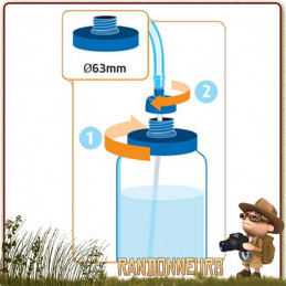 Pipette Tube CONVERTUBE Source pour transformer gourdes et bouteilles en système d'hydratation avec tube et pipette