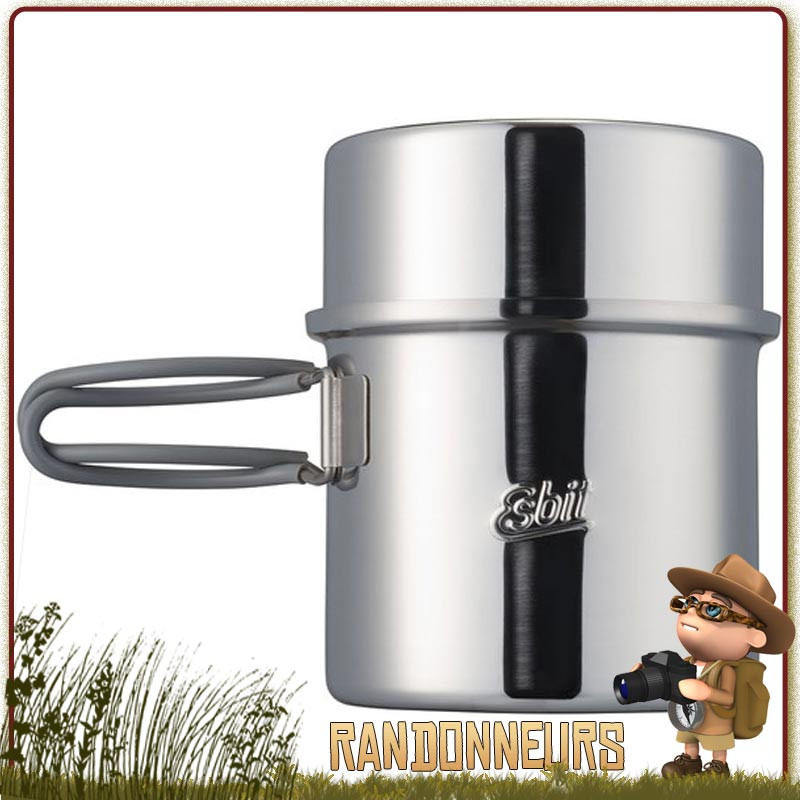 Tasse Inox Double Paroi 30 cl avec mousqueton Highlander pour sac dos