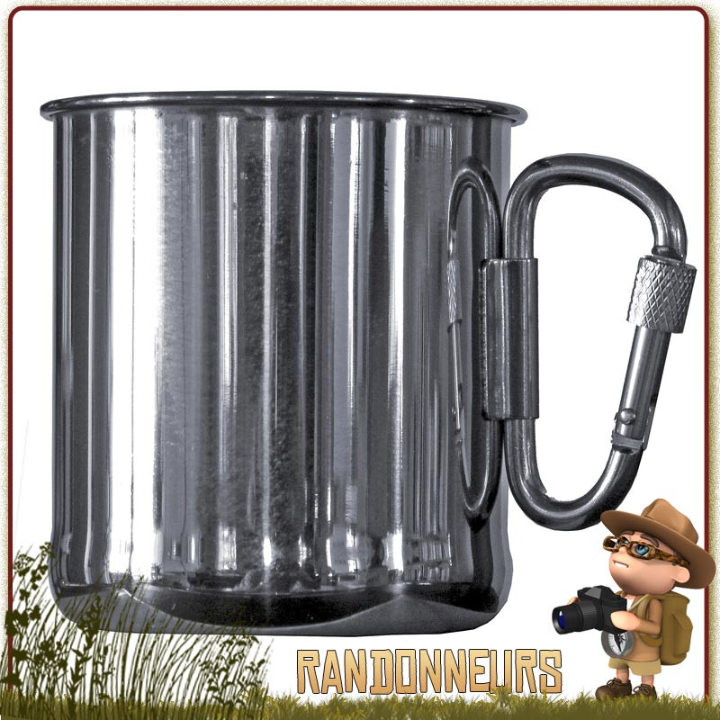 Mug 33 cl en acier inoxydable 18/8 robuste et de qualité Relags pour le camping