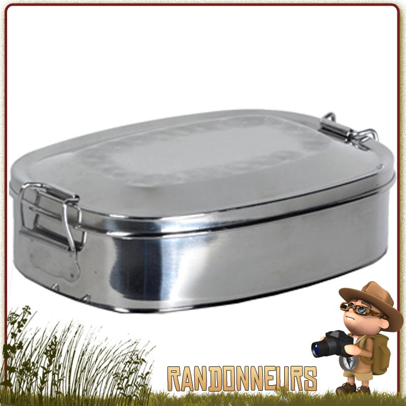 boite alimentaire inox lunch box relags 75 cl pour gamelle poele cuisson bushcraft